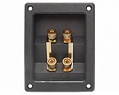 Gniazdo kolumnowe banany gold x4 - Conector boxa 4 contacte gold patrat