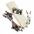 SE KIT 3in1 Eom Breadboard Black Power Module 830-Point Breadboard with 65 Jumper Wires