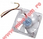 Wentylator FAN senzor 12V 80x80x25mm cu leduri albastre