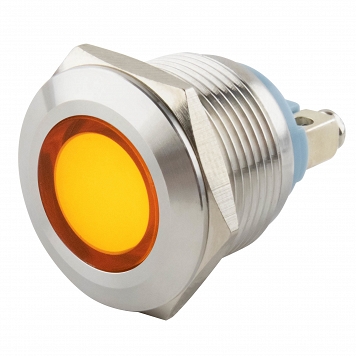 LED Indicator Light Ø19mm Yellow 6-24V AC/DC SEKI