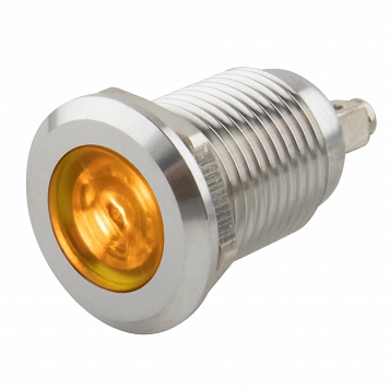 LED Indicator Light Ø12mm Yellow 6-24V AC/DC SEKI