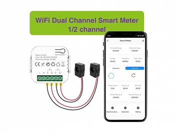 Single-phase meter 2 smart WiFi inputs - Contor monofazic 2 intrari smart WiFi