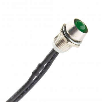 LED Diode in Socket 24V Green 8mm Seki