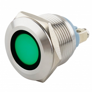 LED indicator light Ø19mm Green 6-24V AC/DC SEKI