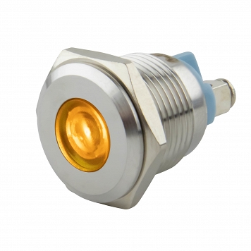 LED Indicator Light Ø16mm Yellow 6-24V AC/DC SEKI