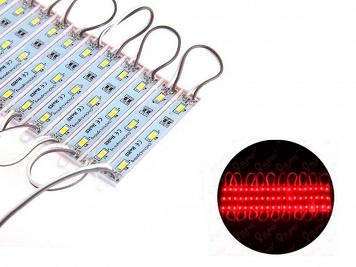 Neon 3 led SMD 5730 rosu 12V DC red