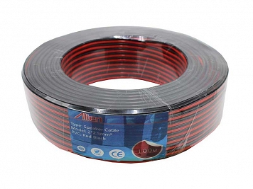 Speaker Cable - Kabel Głośnikowy red black r/n 2x2,5mm rola 100m